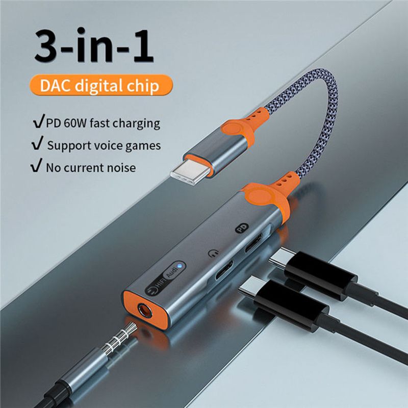 Earphone Splitter Jack - A99X Headphone Jack Adapter PD60W Fast