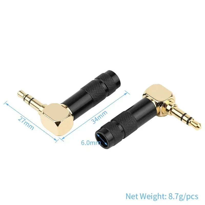 Jack 3.5 MM 90 Degree 1/8' 3 P - Audiophile Headphone Wired review and price