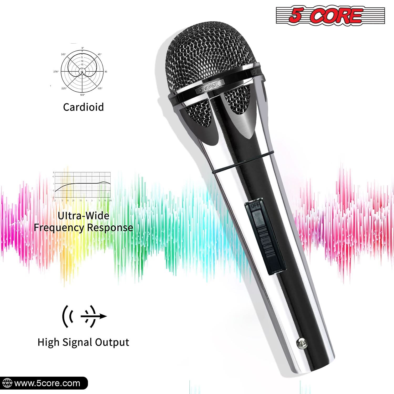 5 Core XLR Microphone Dynamic  - Shure Mic Sm58 review and price