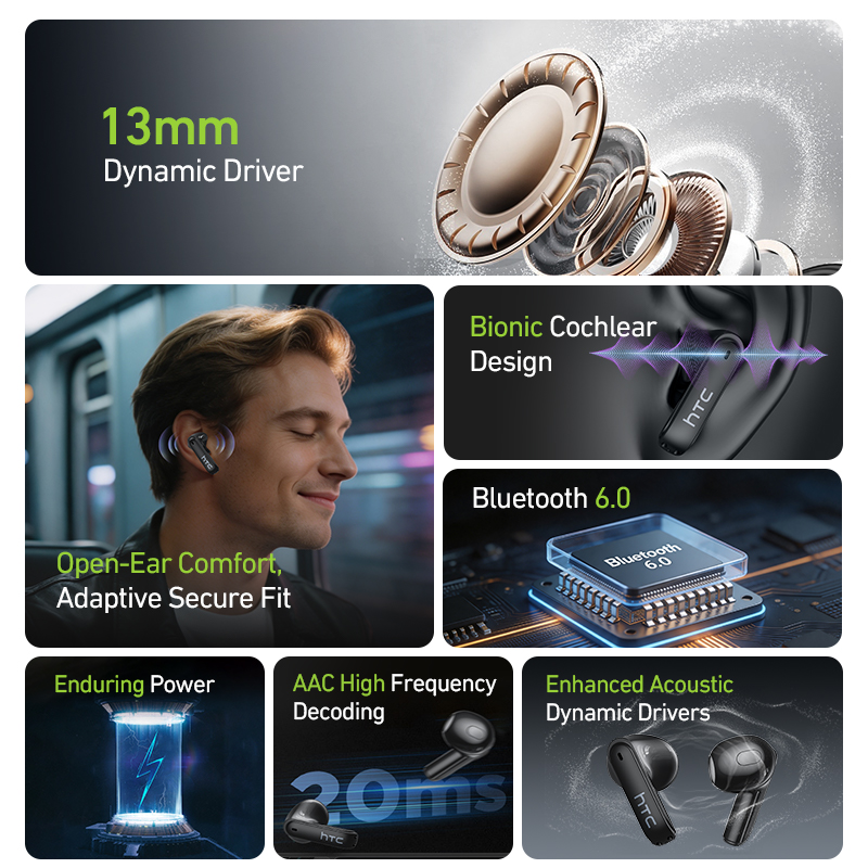HTC NE94 Gaming TWS Earphones  - Wireless Earbuds Tws review and price