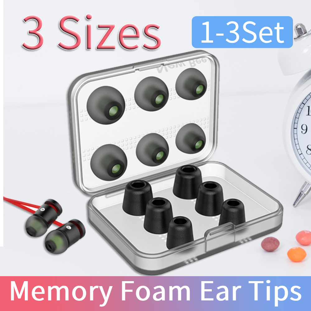 1-3Set Memory Foam Ear Tips  w - Earphone Foam Tip review and price