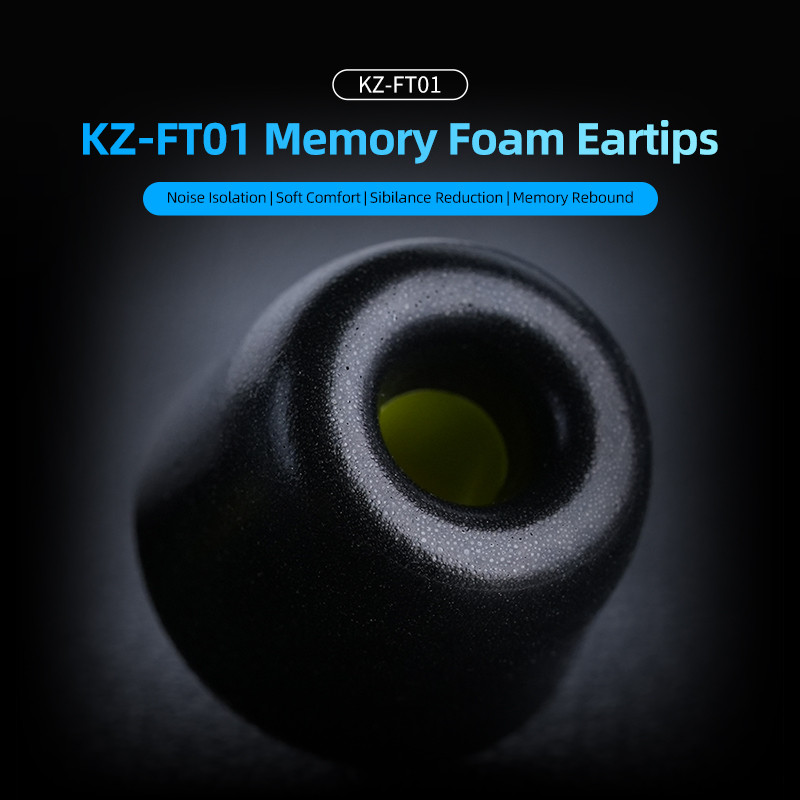 KZ FT01 High-End Memory Cotton - Earphone Foam Tip review and price
