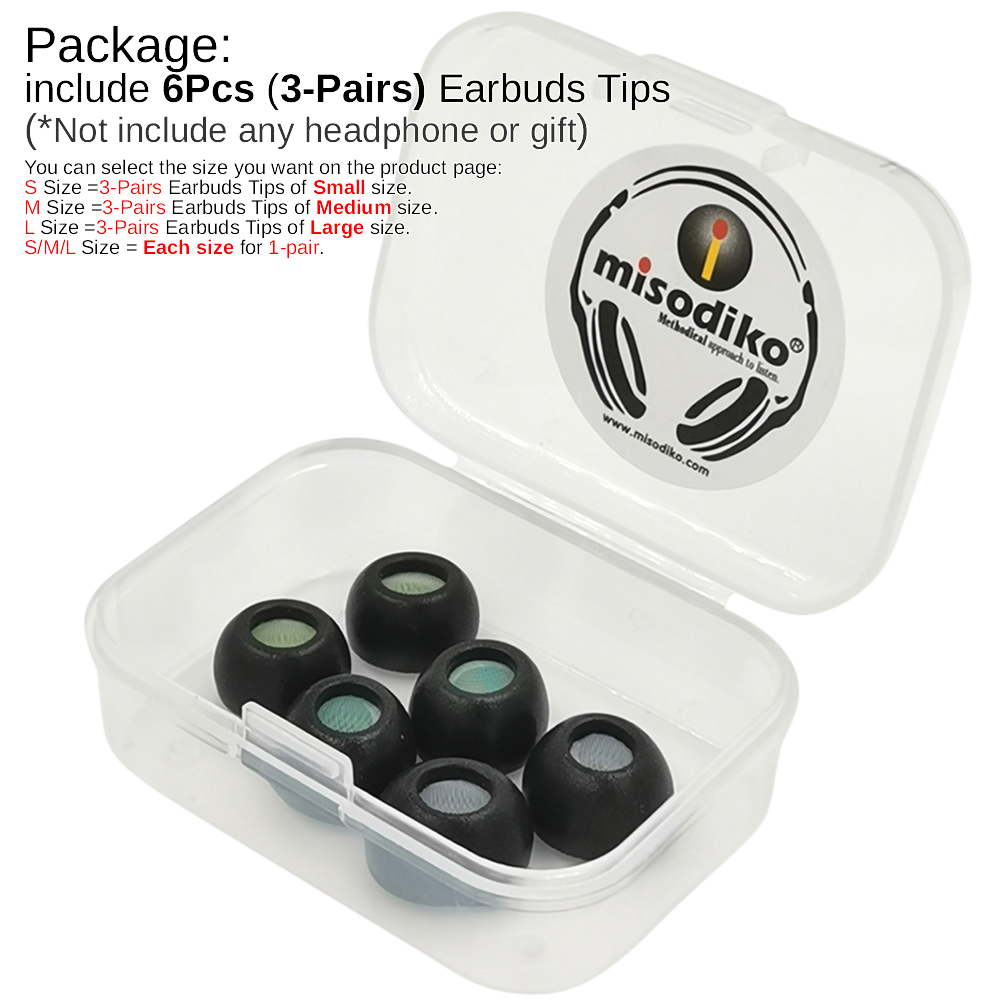 misodiko Upgraded Oval Memory  - Earphone Foam Tip review and price